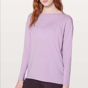 Lululemon Back In Action Long Sleeve Lilac 6